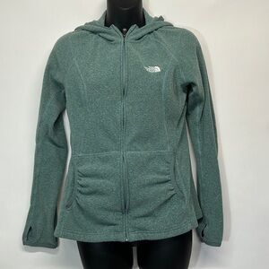 The north face women’s medium green zip up jacket